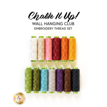 Chalk It Up Wall Hanging Club - 13pc Embroidery Thread Set, Image