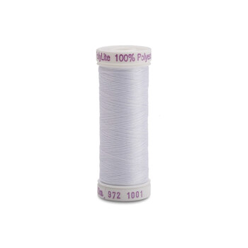 Sulky 60wt PolyLite Thread #1001 Bright White - 440yd, Image