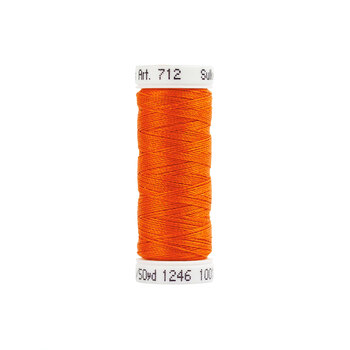 Sulky 12wt Cotton Petites Thread #1246 Orange Flame - 50yd, Image