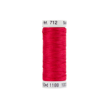 Sulky 12wt Cotton Petites Thread #1188 Red Geranium - 50yd, Image