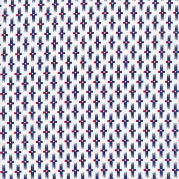 Star Spangled A-9939-L Backgammon Stars White by Andover Fabrics REM, Image