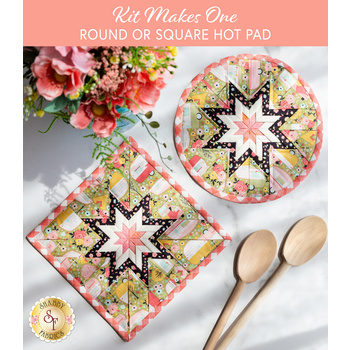  Folded Star Hot Pad Kit - Joy in the Journey - Round OR Square - Green, Image