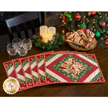  Quilt As You Go Casablanca Placemats Kit - Postcard Holiday - Makes 6, Image