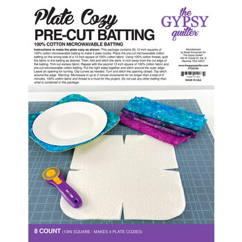 Plate Cozy Pre-Cut Batting - 8ct by The Gypsy Quilter, Image