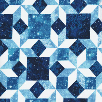 Father Christmas 24695-48 Navy by Northcott Fabrics, Image