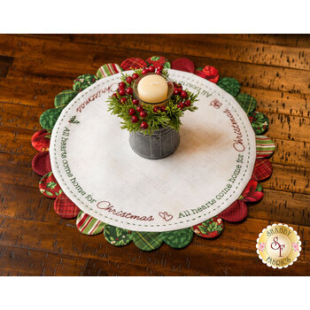  Scalloped Table Topper Kit - Home For Christmas - Old Time Christmas, Image