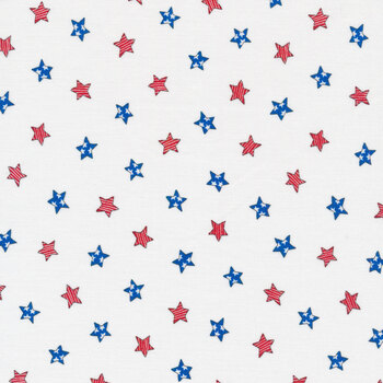 All American 56026-11 White by Deb Strain for Moda Fabrics, Image