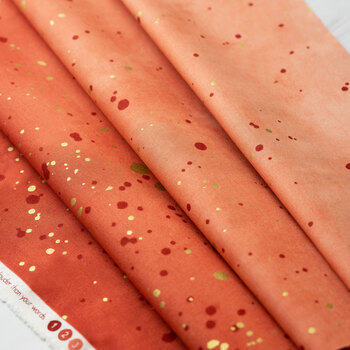 Ombre Galaxy Metallic 10873-216M Persimmon by Moda Fabrics, Image