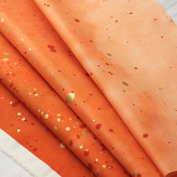 Ombre Galaxy Metallic 10873-311M Tangerine by Moda Fabrics, Image