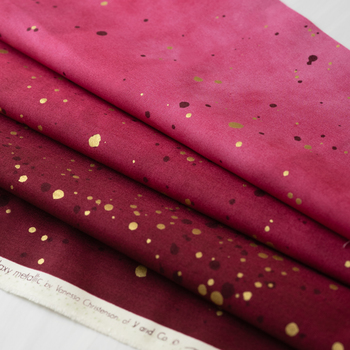 Ombre Galaxy Metallic 10873-317M Burgundy by Moda Fabrics, Image