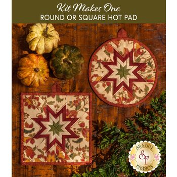  Folded Star Hot Pad Kit - Round OR Square - Spice Bazaar - Cream, Image