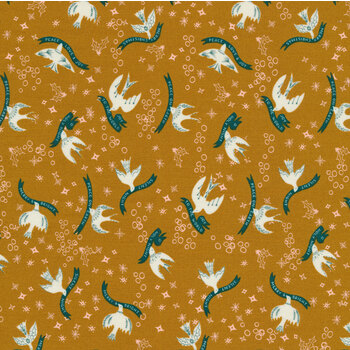 Cheer & Merriment 45532-15 Brass by Moda Fabrics, Image