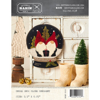 Gnome Snow Globe Ornament Pattern, Image