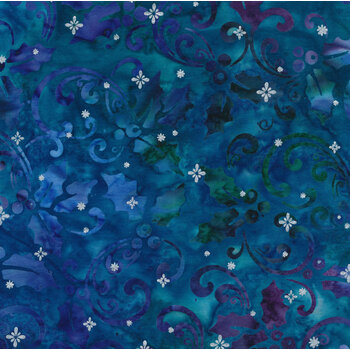 Winter Sparkle - Artisan Batiks 21232-78 Peacock by Robert Kaufman Fabrics, Image