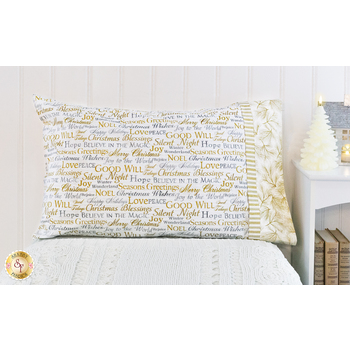  Magic Pillowcase Kit - Stonehenge White Christmas - Standard Size - Words, Image