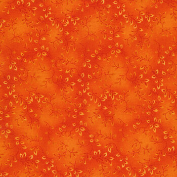 Folio Basics 7755-36 Orange Vines by Henry Glass Fabrics, Image