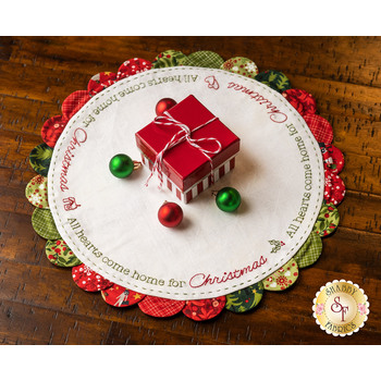  Scalloped Table Topper Kit - Home For Christmas - Hustle and Bustle, Image