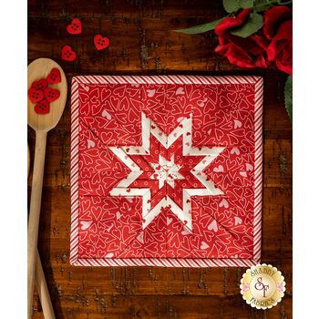  Folded Star Hot Pad Squared Kit - Holiday Essentials - Love - Red, Image