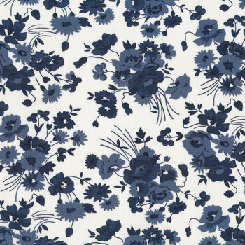 Nantucket Summer 55260-21 Cream Navy by Camille Roskelley for Moda Fabrics, Image