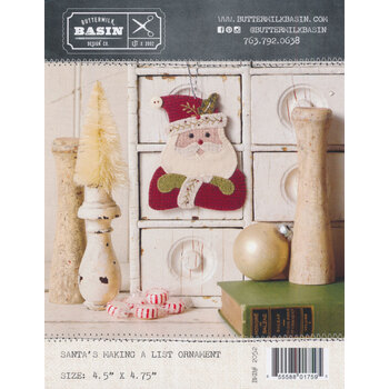 Santa's Making a List Ornament Pattern, Image