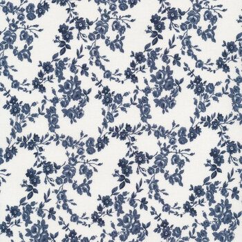 Nantucket Summer 55263-23 Cream Navy by Camille Roskelley for Moda Fabrics, Image