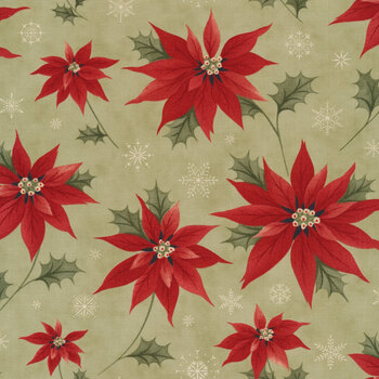 Poinsettia Plaza 44290-13 Sage by 3 Sisters for Moda Fabrics REM, Image