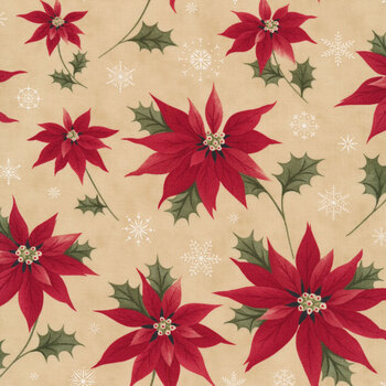 Poinsettia Plaza 44290-21 Parchment by 3 Sisters for Moda Fabrics, Image