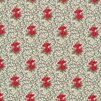 Poinsettia Plaza 44295-11 Cream by 3 Sisters for Moda Fabrics, Image