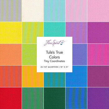 Tula Pink True Colors Tiny Coordinates  24 FQ Set by Tula Pink for FreeSpirit Fabrics, Image