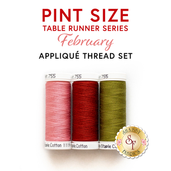  Pint Size Table Runner Series - February - 3pc Thread Set