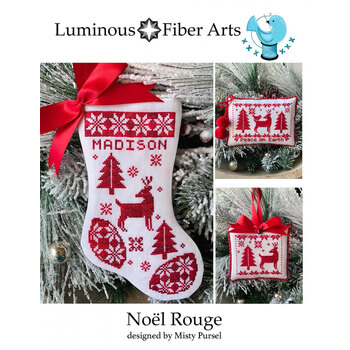 Noel Rouge Cross Stitch Pattern, Image