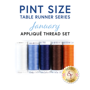  Pint Size Table Runner Series - January - 5pc Thread Set