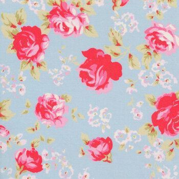 Posie TW06-Blue by Tanya Whelan Fabrics