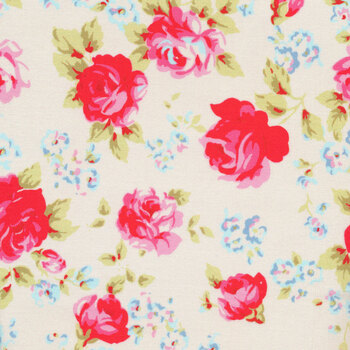 Posie TW06-Cream by Tanya Whelan Fabrics