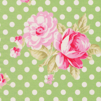 Posie TW07-Green by Tanya Whelan Fabrics, Image