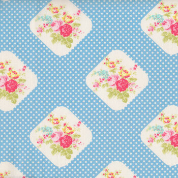 Posie TW08-Blue by Tanya Whelan Fabrics