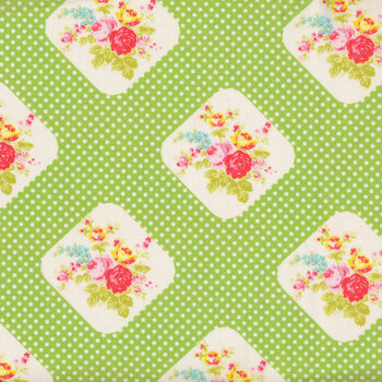 Posie TW08-Green by Tanya Whelan Fabrics