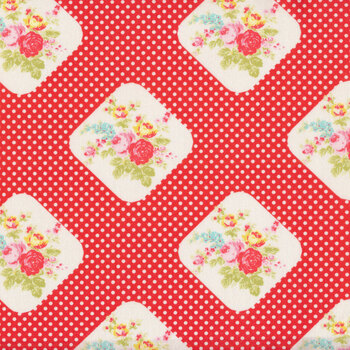 Posie TW08-Red by Tanya Whelan Fabrics