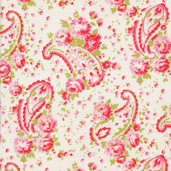 Posie TW09-Cream by Tanya Whelan Fabrics