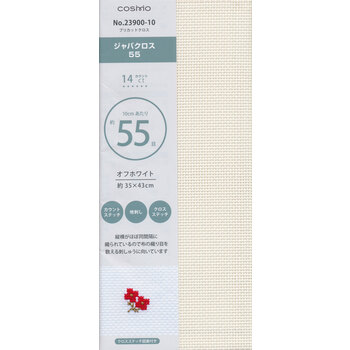 COSMO Embroidery Cotton Cloth for Cross Stitch - 14ct Off White, Image