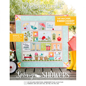 Kimberbell - Spring Showers Quilt - Machine Embroidery CD, Image