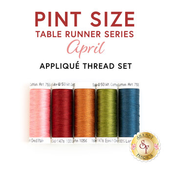  Pint Size Table Runner Series - April - 5pc Thread Set, Image