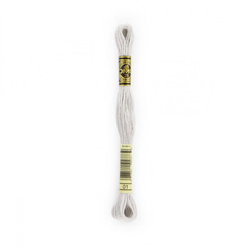 DMC 01 White Tin - 6 Strand Embroidery Floss, Image