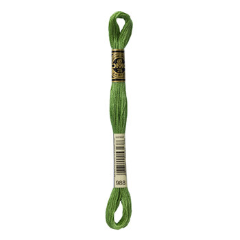 DMC 988 Medium Forest Green - 6 Strand Embroidery Floss