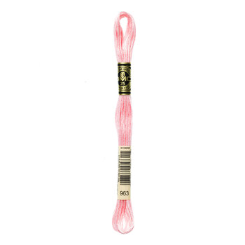 DMC 963 Ultra Very Light Dusty Rose - 6 Strand Embroidery Floss, Image