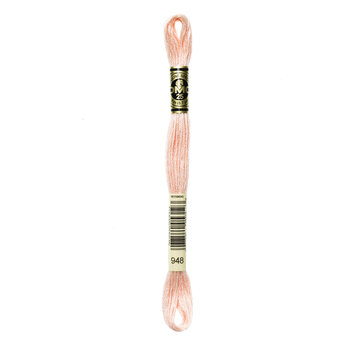 DMC 948 Very Light Peach - 6 Strand Embroidery Floss, Image