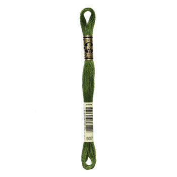 DMC 937 Medium Avocado Green - 6 Strand Embroidery Floss, Image