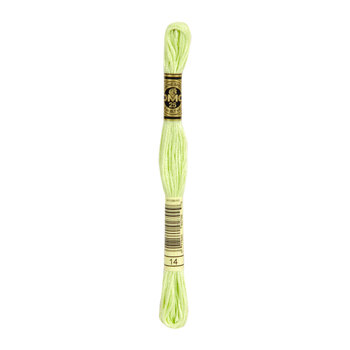 DMC 14 Pale Apple Green - 6 Strand Embroidery Floss