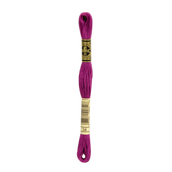 DMC 34 Dark Fuchsia - 6 Strand Embroidery Floss