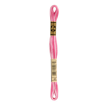 DMC 48 Variegated Bright Pink - 6 Strand Embroidery Floss, Image